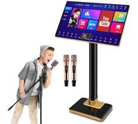 Lettore Karaoke con microfono riverbero, display touchscreen, 20 lingue, controllo app, 1,1 milioni di canzoni per intrattenimento domestico e bar
