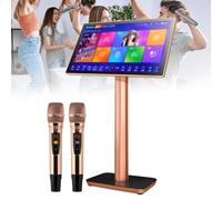 Lettore Karaoke, con microfono wireless, touch screen da 19,5/22 pollici, 1/2/3/4/8 TB, intrattenimento domestico, film online, selezione intelligente dei brani, download su cloud,19.5inch-2TB
