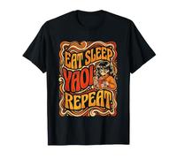 Lettore Manga Eat Sleep Yaoi Repeat Retro BL Maglietta