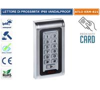 LETTORE METALLICO DI PROSSIMITA' PER TAG RFID ANTIVANDALO IP68 125KHZ