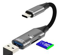 Lettore Micro SD USB C Adattatore USB a Card Reader di Memoria Schede per iPhone 17 16 15 Pro Max Compatibile con Samsung S26 S25 Compact Flash Adapter Esterno Mini OTG Porta TF Tipo C Memory