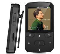 Lettore MP3 32GB Bluetooth 5.3, Mini Portatile da 29g con Funzione Resume, Riproduttore Musicale Sportivo con Clip e Pulsanti Fisici, Radio FM, Dittafono, Espandibile fino a 128GB