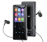 Lettore MP3 64 GB con Bluetooth 5.3 e schermo a colori da 2,4" - Dotato di tasti touch, altoparlante, corpo metallico, audio Hi-Fi, 18 suoni per dormire, radio FM - Espandibile fino a 128 GB.