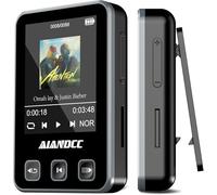 Lettore MP3 Bluetooth 5.3 con Clip Sportiva e Bracciale Sportivo, Lettore MP3 Dotato di schermo TFT a Colori da 1,77 Pollici, MP3 Lettore Musicale con Cuffie, Supporta Schede SD Fino a 128GB, Nero