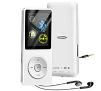 Lettore MP3 Bluetooth con scheda TF da 64 GB, lettori musicali MP3 Skybess con altoparlante, mini lettore multimediale MP3 con video/FM Raido/Allarme/riproduzione casuale, fino a 128 GB di