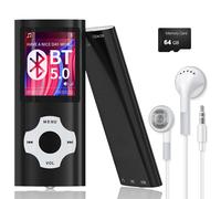 Lettore MP3 compatto e portatile con Bluetooth 5.2, lettore musicale HiFi con 64 GB di memoria, radio FM, registratore vocale e lettore di e-book,