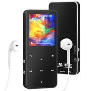 Lettore MP3 con Bluetooth 5.2, MP3 Lettore Musicale Portatile Altoparlante HD Integrato Schermo da 1,8 Pollici, con Pulsanti Touch, Video, Registrazione Vocale, Radio FM, Lettore di E-book