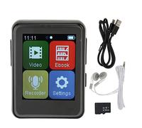Lettore MP3 con Bluetooth, Lettore MP3 Mp4 Full Touch Screen da 1,8 Pollici con Radio FM, E-book, Lettore Musicale Digitale con Riduzione del Rumore Lettore Musicale MP3 (Nero)