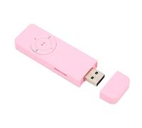 Lettore MP3 con chiavetta USB, lettore musicale audio portatile con cordino e auricolare da 3,5 mm, batteria integrata da 180 mAh, supporto fino a 64 GB, per studenti che corrono (Rosea)