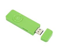 Lettore MP3 con chiavetta USB, lettore musicale audio portatile con cordino e auricolare da 3,5 mm, batteria integrata da 180 mAh, supporto fino a 64 GB, per studenti che corrono (Verde)