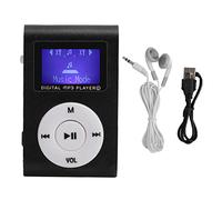 Lettore Mp3 con clip sul retro mp3 lettore musicale mini lettore portatile leggero nero Backclip Lettore musicale Mp3 Sport BackClip Schermo LCD MP3 per corsa MP3-Player