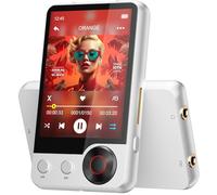 Lettore MP3 da 128 GB con Bluetooth 5.3 potenziato, lettore musicale con altoparlante HD, touchscreen da 2,4 pollici, slot per schede SD espandibile, doppia porta per cuffie, supporta radio FM,