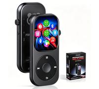 Lettore MP3 da 128 GB con Bluetooth 5.4, lettore musicale con altoparlante HD integrato, lettore musicale MP3 da 2 pollici touchscreen e pulsanti fisici di rotazione touch Supporto video, immagini