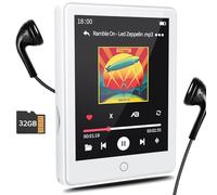 Lettore MP3 da 32 GB Bluetooth 5.3 con schermo touch screen da 2,8 pollici, altoparlante incorporato, lettore musicale HiFi senza fili, con radio FM, registrazione, E-Book, supporto fino a 128 GB.