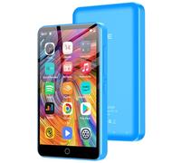 Lettore MP3 da 80 GB con Bluetooth e WiFi, lettore MP3 con touchscreen da 4,0" per bambini Altoparlante integrato, lettore MP4 con Spotify, Audible, Amazon Music, Deezer, Pandora, fino a 1TB (Blu)