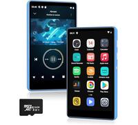 Lettore MP3 da 80 GB con Bluetooth e WiFi, SWOFY 4.0 pollici, lettore MP3 MP4, stereo portatile, lettore musicale digitale con radio FM, registratore, e-book, browser (nero) (blu)