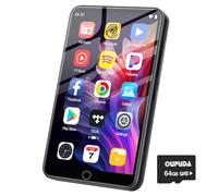 Lettore MP3 da 80 GB con Bluetooth e WLAN, lettore MP3 da 4 pollici con Spotify, lettore MP4 Android con altoparlante, lettore musicale digitale, Amazon Music, Deezer, Audible, radio FM, e-book (nero)