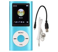 Lettore MP3 Digitale, Compatto e Portatile, Supporta 64 GB di Memoria di Archiviazione, 8 Ore di Standby Lungo, Lega di Alluminio, per Studenti, per Regali per Bambini (Blu)