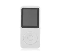 Lettore MP3 e MP4 portatile, escursionismo, viaggi, compatibile con Bluetooth, 5.0, musica video, altoparlante di gioco, microfono integrato, bianco, senza scheda