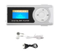 Lettore Mp3, Mp3 Sportivo Portatile, Torcia Mini Clip Posteriore Mini Schermo LCD Lettore Multimediale Musicale, Mini Mp3 con Cuffie, Leggero E Portatile, Per Nuoto, Bagno, Immersioni(argento)