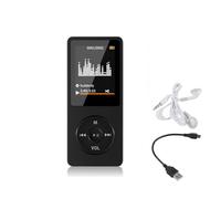 Lettore Mp3 MP4 per bambini, lettore musicale multimediale portatile LCD sottile da 1,8 pollici con riproduzione video, radio FM, registratore vocale, supporta espansione fino a (Black)