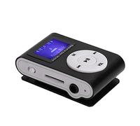 Lettore MP3 Portatile con Clip Posteriore, Display LCD, Auricolare Incluso, Nero, Mini Lettore Musicale per Camminata