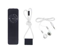 Lettore MP3 portatile con cuffie audio bianche incluse, lettore audio per studenti e bambini, estensione con scheda di memoria fino a 64 GB, suono chiaro, autonomia lunga, regalo pratico (nero)