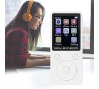 Lettore MP3 Schermo a colori da 1,8 pollici Audio HiFi Lettore musicale portatile Supporto Immagine Video Registrazione di libri Scheda di memoria da 128 GB (Bianco)
