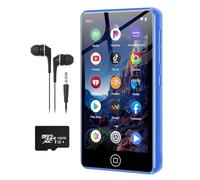 Lettore MP3 Spotify da 144 GB con Bluetooth e WiFi, AGXOV MP4 Lettore Musicale con Schermo Touchscreen da 4,02 Pollici, MP3 Android Portatile con Audible, Deezer, Play Store, Blu