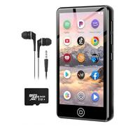 Lettore MP3 Spotify da 80 GB con Bluetooth e WiFi, AGXOV MP4 Lettore Musicale con Schermo Touchscreen da 4,02 Pollici, MP3 Android Portatile con Audible, Deezer, Play Store, Nero