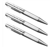 Lettore MP3 USB portatile con penna 3X, lettore musicale multifunzione per studenti, lettore penna scrivibile, argento