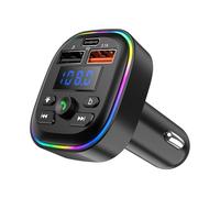 Lettore MP3 Wireless per Auto con Trasmettitore FM USB C Caricatore Rapido per A