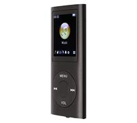 Lettore MP4 con Schermo LCD da 1,8 Pollici, Mini Lettore Musicale MP3 Sottile Compatibile con MP3 WMA FLAC APE AAC OGG e ACELP con Riproduzione di 8 Ore (Nero)