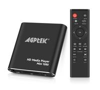 Lettore Multimediale, AGPTEK 1080p HDMI Lettore Multimediale per TV Mini HD Media Player con Telecomando per -MKV/RM- Unità USB HDD e Scheda SD(Nero)