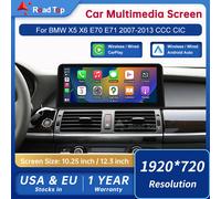 Lettore multimediale con display Linux touch da 10,25 pollici per BMW Car X5 X6 E70 E71 2007-2013 CCC CIC GPS Carplay