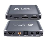 Lettore multimediale digitale HD 4K, lettore video MP4 TV per unità USB/scheda Micro SD, segnaletica digitale, riproduzione automatica, H.265/HEVC, uscita ottica/HDMI/AV, grigio