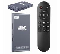 Lettore multimediale digitale HDMI 4K e custodia HDD 2 in 1, lettore video MP4 TV HD 4K a 60 Hz per unità USB di tipo C/scheda SD, segnaletica digitale, riproduzione automatica in loop