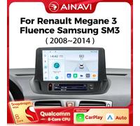 Lettore multimediale per auto Ainavi per Renault Megane 3 RS Fluence Samsung SM3 2008 2010 2012 2014 Carplay Android Auto 4G Wifi 2din