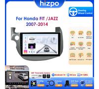 Lettore multimediale per auto Android 14 da 10.1 pollici Navigazione GPS Wireless Carplay Autoradio Android per Honda FIT JAZZ Guida a sinistra