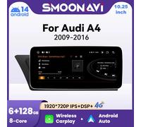 Lettore multimediale per auto Carplay senza fili per Audi A4 B8 A5 2009-2017 Android 14 6GB + 128GB GPS Navi IPS Schermo 4G WIFI DSP AI Voce