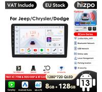 Lettore multimediale per autoradio Android 8G + 128G per JEEP Wrangler Grand Cherokee Liberty Commander Chrysler Dodge Ram GPS Stereo DSP