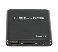 Lettore Multimediale Portatile 4K, Mini Lettore Multimediale HDMI 1080P HD AV USB con Telecomando, Lettore MP4 Digitale RMVB MKV RM, Supporto Fino a 5000G Disco Rigido Esterno per Casa,(Spina UE)