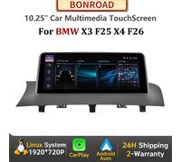 Lettore multimediale wireless CarPlay Android Auto da 10,25 pollici per BMW X3 F25 X4 F26 2011-2017 CIC NBT con YouTube, GPS, stereo e radio per auto