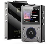 Lettore musicale ad alta risoluzione con chip WM8965 - LCD da 2,4 pollici e riproduzione 50H, supporta scheda TF da 256 GB (corpo in lega di zinco, tipo C, nero/grigio) (scheda di memoria grigio-128 g
