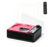 Lettore Musicale, Lettore CD Portatile Con Display LED, Supporta CD/FM/USB/Cuffie/Uscita Ottica, Piccolo Lettore Retrò Ricaricabile Per Viaggio Casa Soggiorno Camera Da Letto Blackish Pink