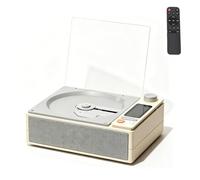 Lettore Musicale, Lettore CD Portatile Con Display LED, Supporta CD/FM/USB/Cuffie/Uscita Ottica, Piccolo Lettore Retrò Ricaricabile Per Viaggio Casa Soggiorno Camera Da Letto Apricot Yellow