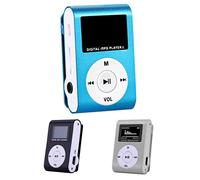 LETTORE MUSICALE MP3 PORTATILE CON SCHERMO DIGITALE LCD, LETTORE MULTIMEDIALE MP3 CON MINI CLIP, CUFFIE E CAVO, RADIO FM - DISCORAMA® (GRIGIO)