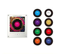 Lettore musicale NFC in acrilico con luce LED, cornice per lettore musicale NFC intelligente per 9 carte canzoni, display attivato al tocco per decorazione della camera da letto, regali unici per gli