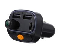 Lettore Musicale Wireless per Auto Trasmissione Fm, Nero ABS | Connessione senza Fili, Radio Fm, Protezione da Sovracorrente, Controllo Termico Intelligente, Uso in Auto