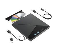 Lettore ottico esterno Blu-ray 4K portatile, lettore CD DVD +/-RW for laptop, masterizzatore for PC con slot for schede SD TF USB 3.0 Type-C